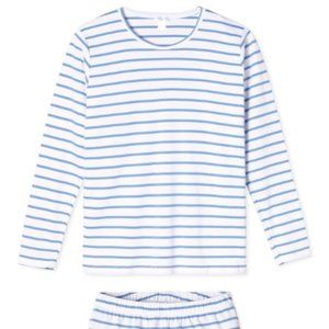 LAKE PAJAMAS Pima Long-Short Weekend Set in Bistro - sz M